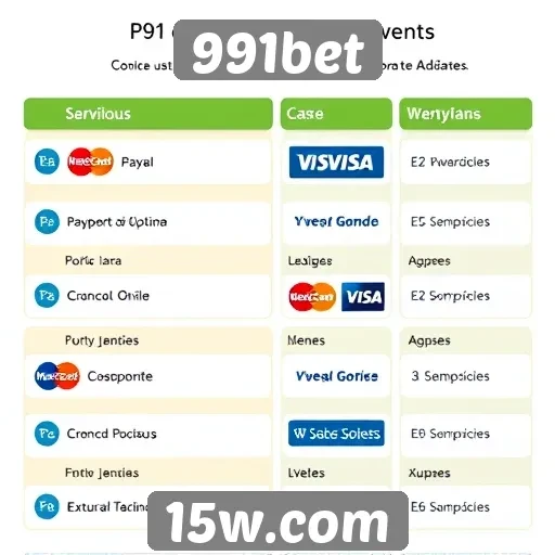 Exploração das opções de pagamento no 991bet